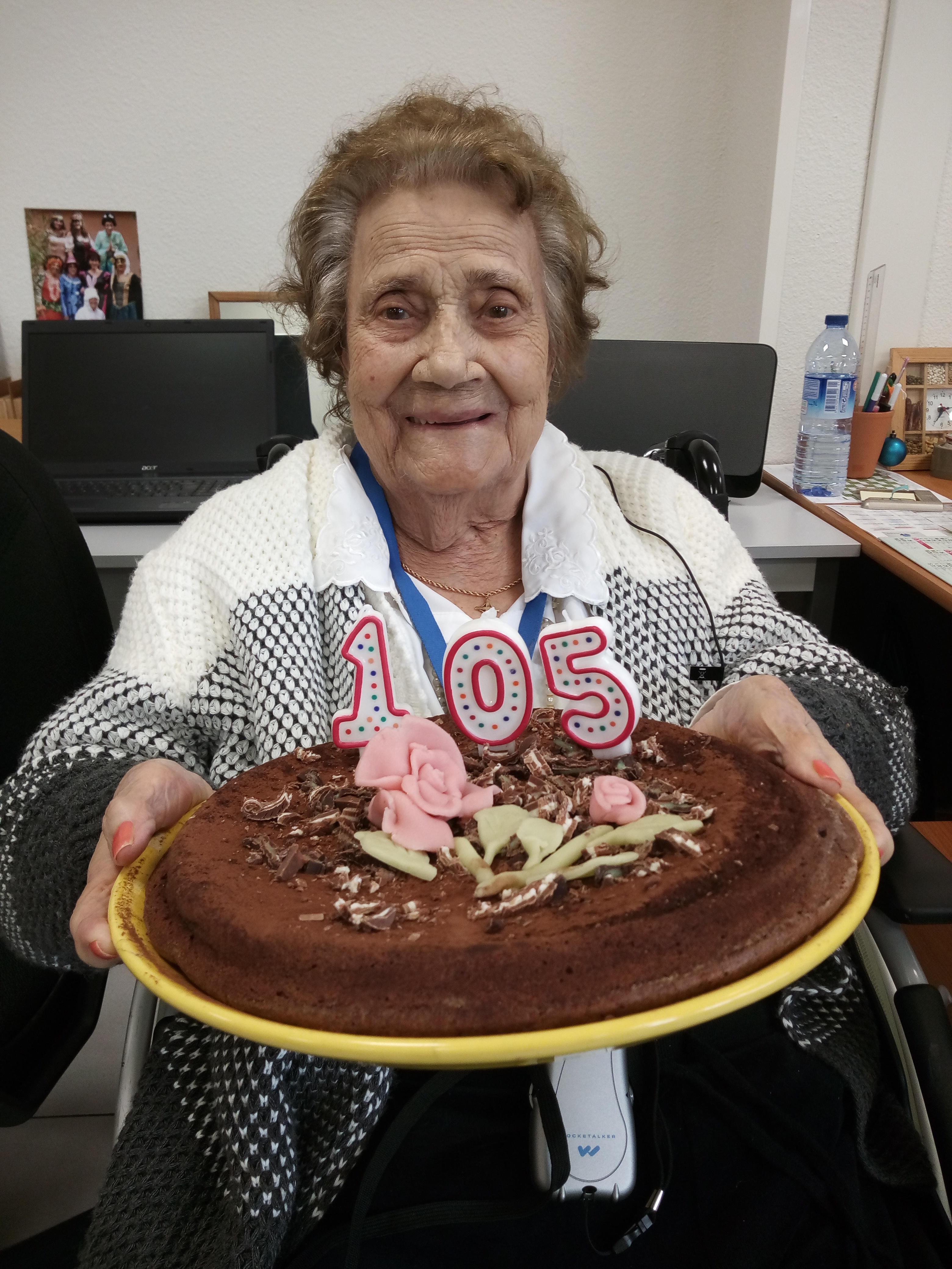 cette semaine nous avons célébré les 105 ans d'une de nos résidente à la maison de retraite Sainte Victoire 